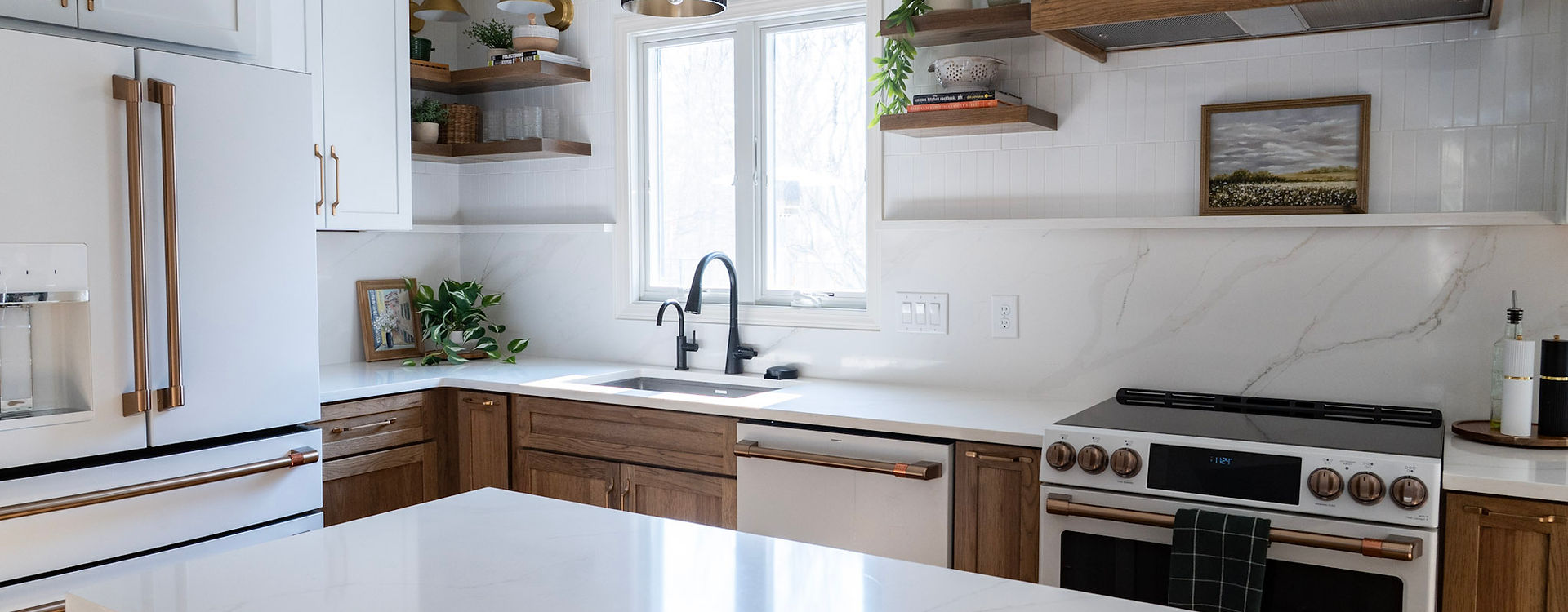 Bright, modern kitchen interior